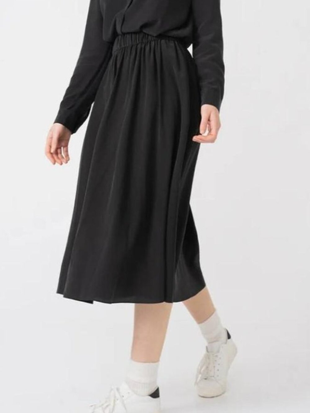 Grana Silk Midi Skirt
